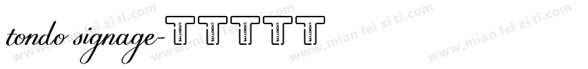 tondo signage字体转换